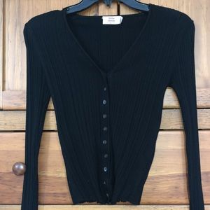 Aritzia Little Moon Wisteria Black Sweater